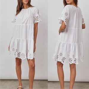 NWT Rails Arielle White Eyelet Dress Size Large